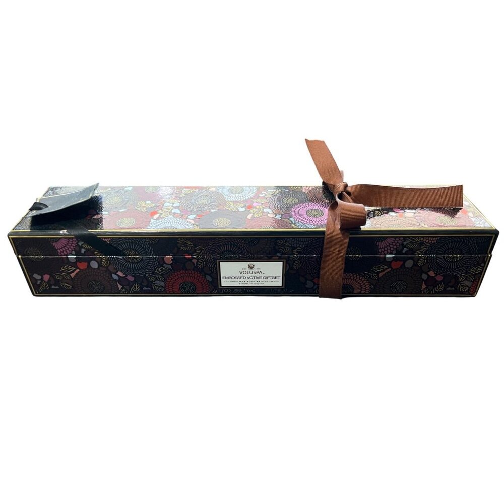 Voluspa Emboss Votive Giftset 6 Japonica Collection Fragrant Candles Coconut Wax - Picture 3 of 8